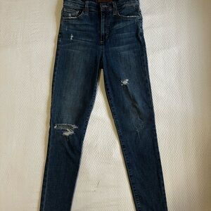 Joe's Jeans Dark Blue Distressed Skinny Jeans